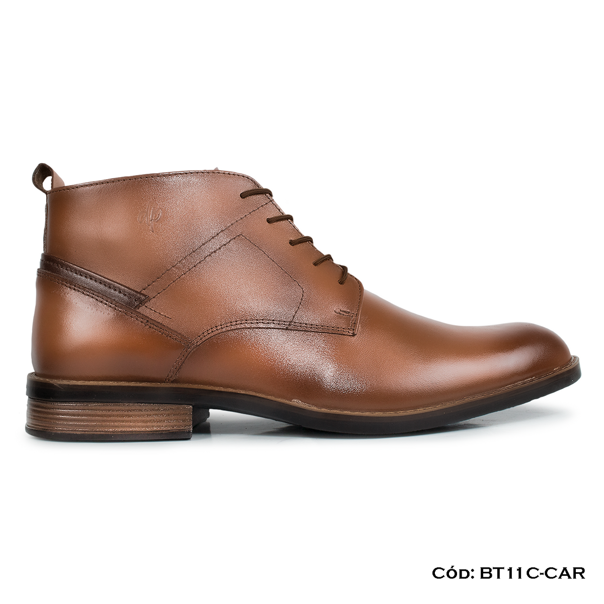 (BT11C-CAR) Botín Cuero Natural Caramelo — Horma Grande | de patas