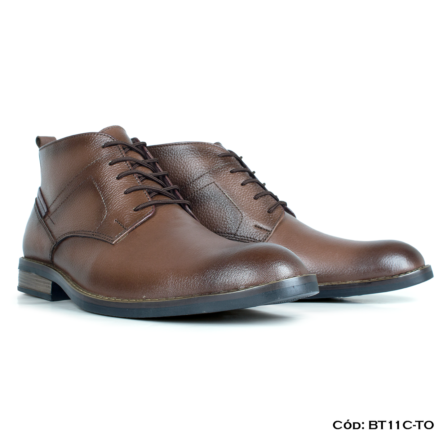 Botín Cuero Natural Toffee— Horma Grande (BT11C-TO)