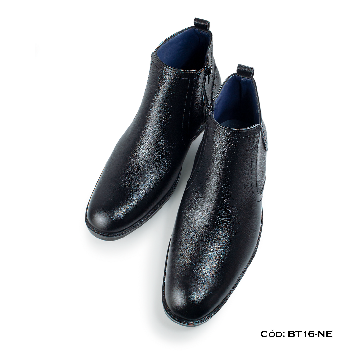 Botín Cuero Natural Negro — Horma Exacta (BT16-NE)