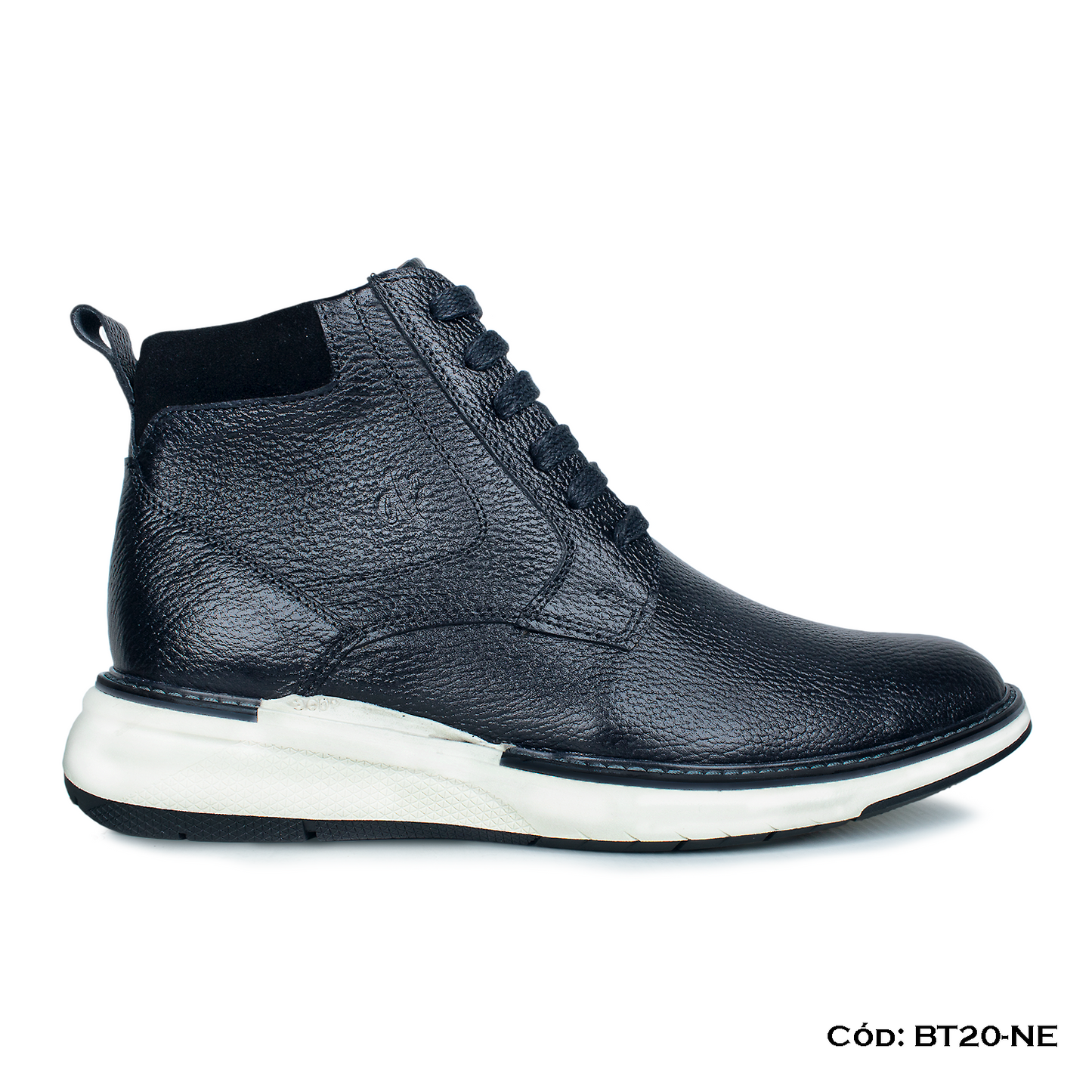 PREMIUM — Botín cuero natural negro estilo casual — Horma Grande (BT20-NE) | De Patas