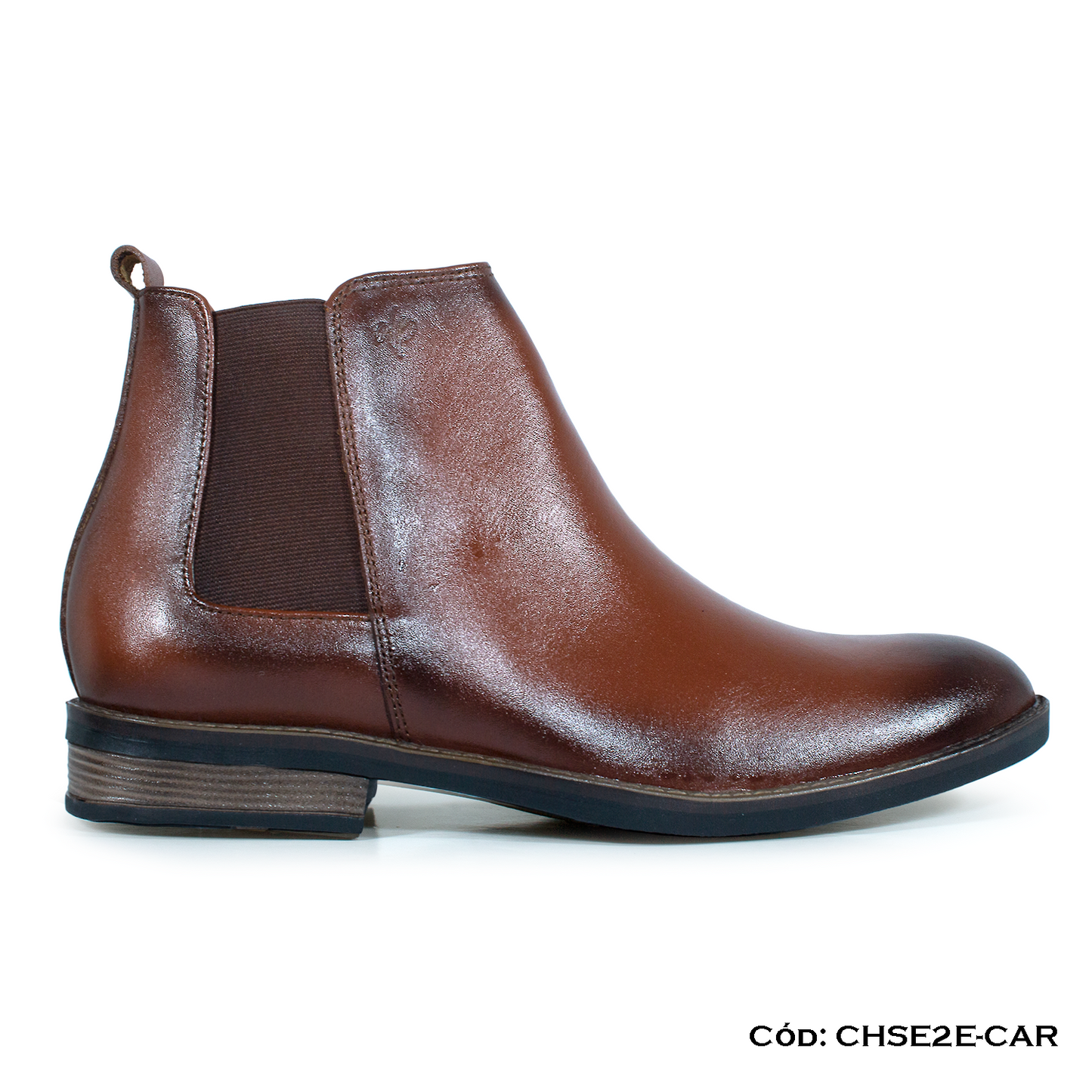 Chelsea Boot Cuero Natural Caramelo — Horma Grande (CHSE2E-CAR)