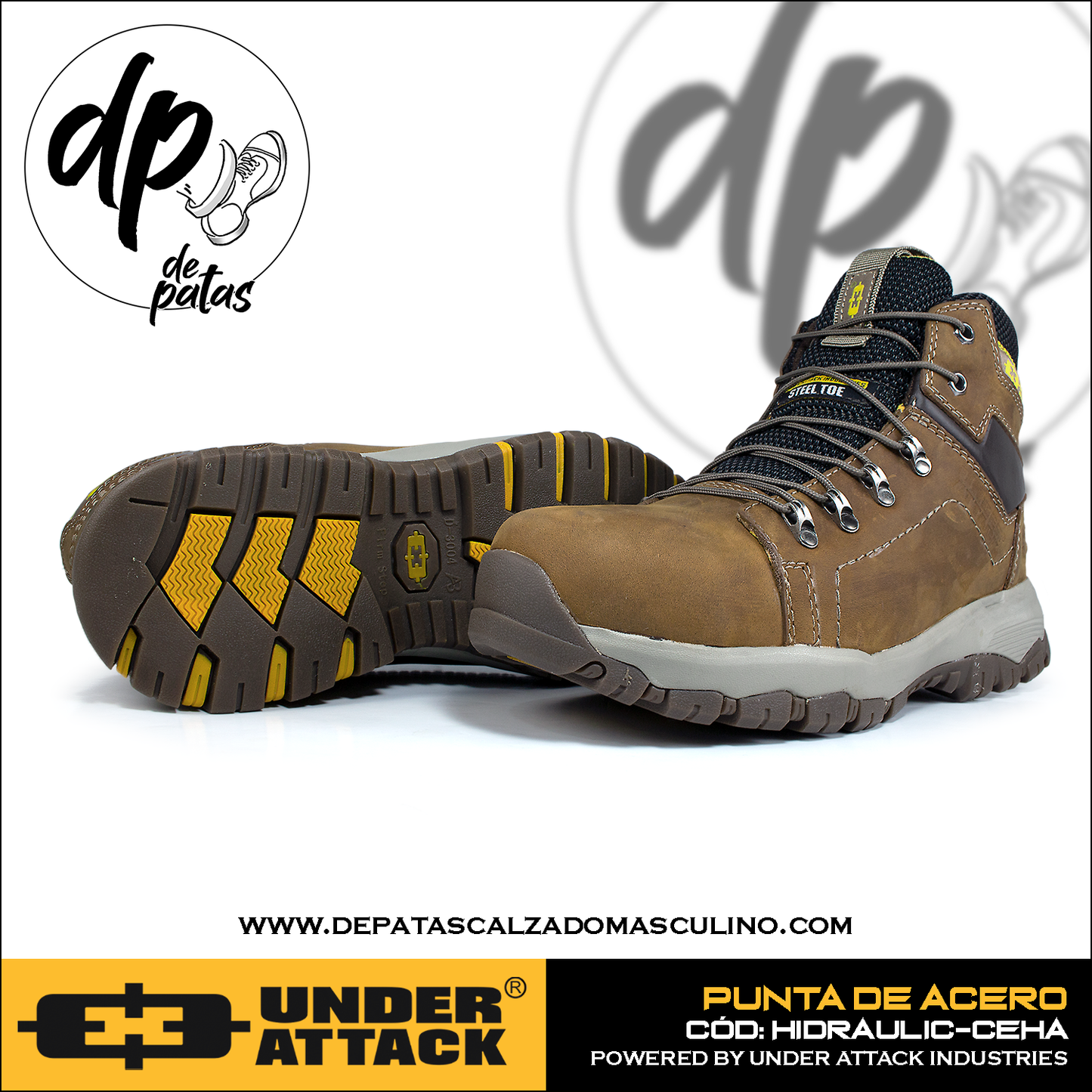 Under Attack botín con punta de acero (HIDRAULIC-CEHA) horma exacta