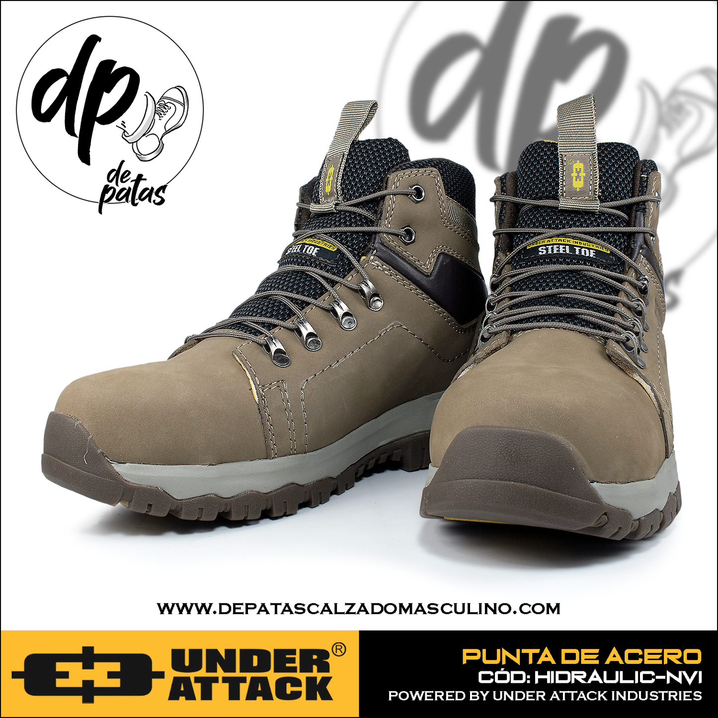 Under Attack botín con punta de acero (HIDRAULIC-NVI) horma exacta
