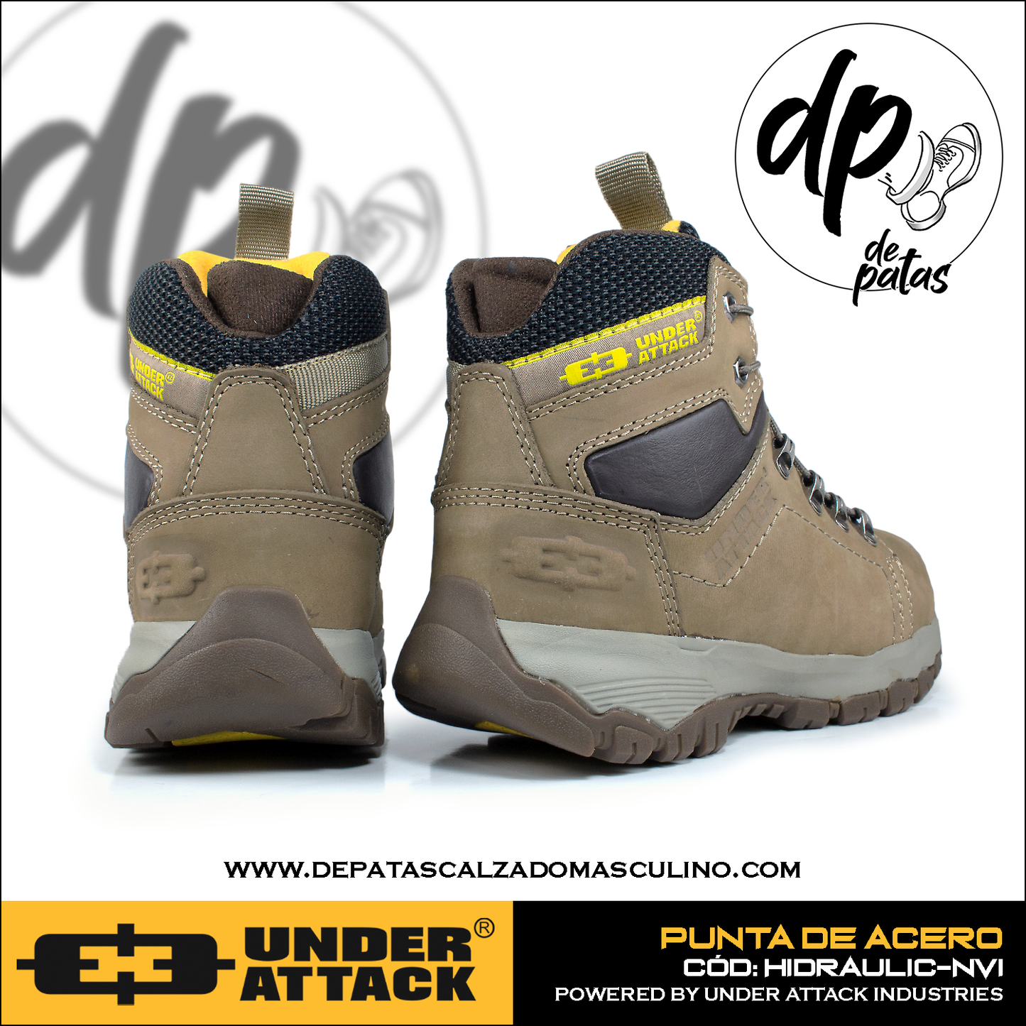 Under Attack botín con punta de acero (HIDRAULIC-NVI) horma exacta