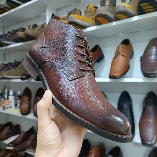 Botines de cuero, full badana (BT11B-BOR) horma grande