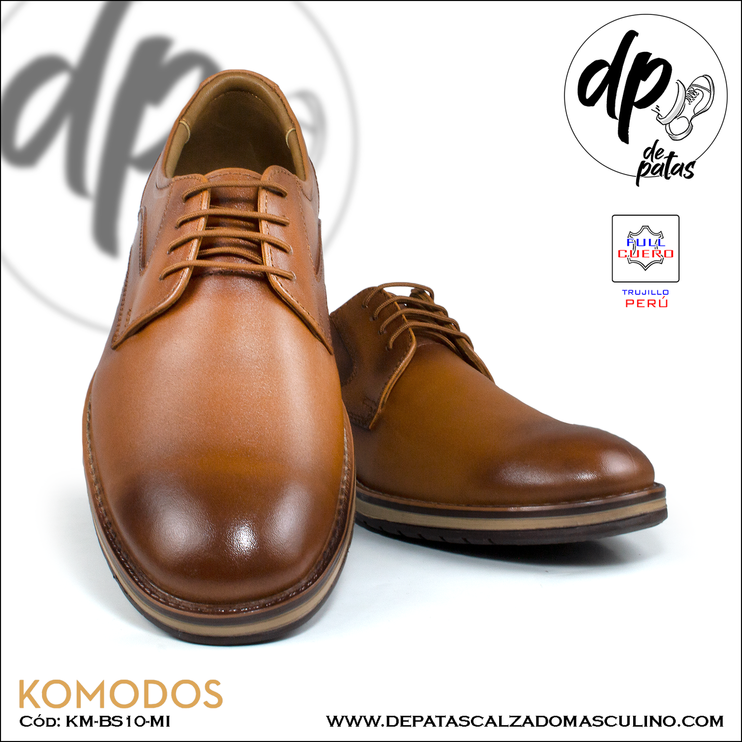 Calzado masculino, estilo casual, full cuero (KM-BS10MI) horma exacta