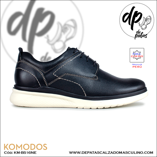 Derby casual, plantilla y forro de badana, suela EVA (KM-BS16NE) horma exacta