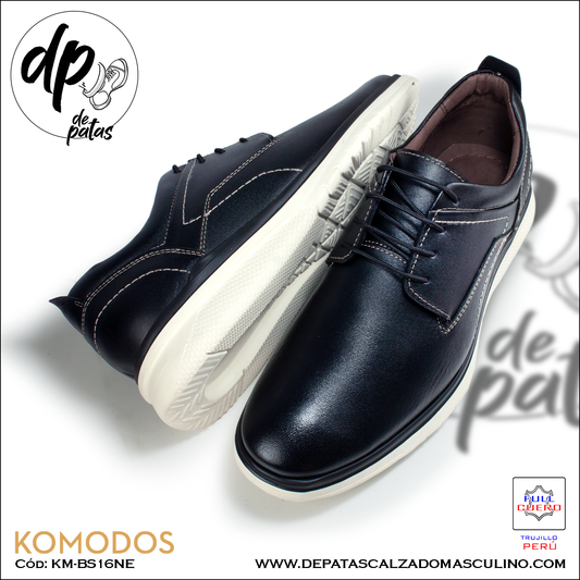 Derby casual, plantilla y forro de badana, suela EVA (KM-BS16NE) horma exacta