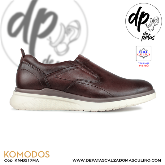Calzado masculino, estilo casual, full cuero (KM-BS17MA) horma exacta