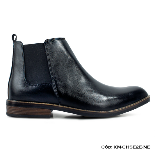 (KM-CHSE2E-NE) Chelsea Boot Cuero Natural Negro — Horma Grande