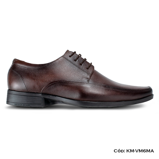 Derby Cuero Lustrable Marrón — Horma Grande (KM-VD6MA)