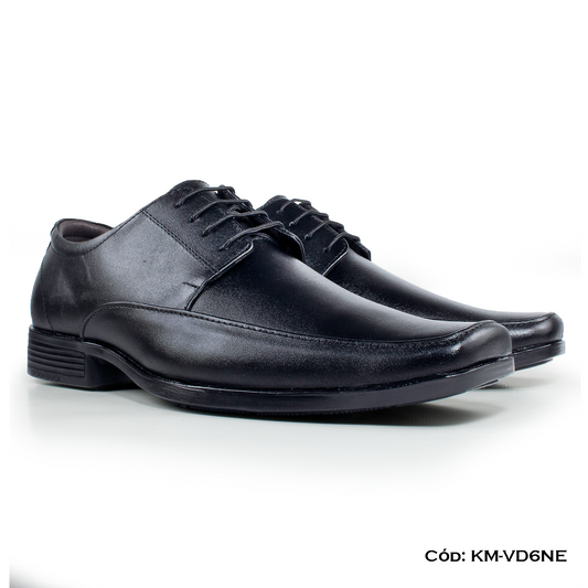 Par de zapatos Derby de vestir negros para hombre con suela de caucho