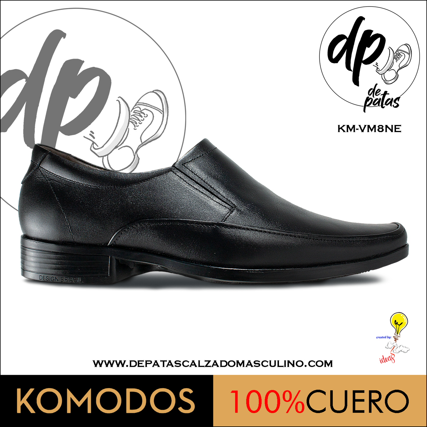 Mocasín de vestir (KM-VM8NE) horma grande