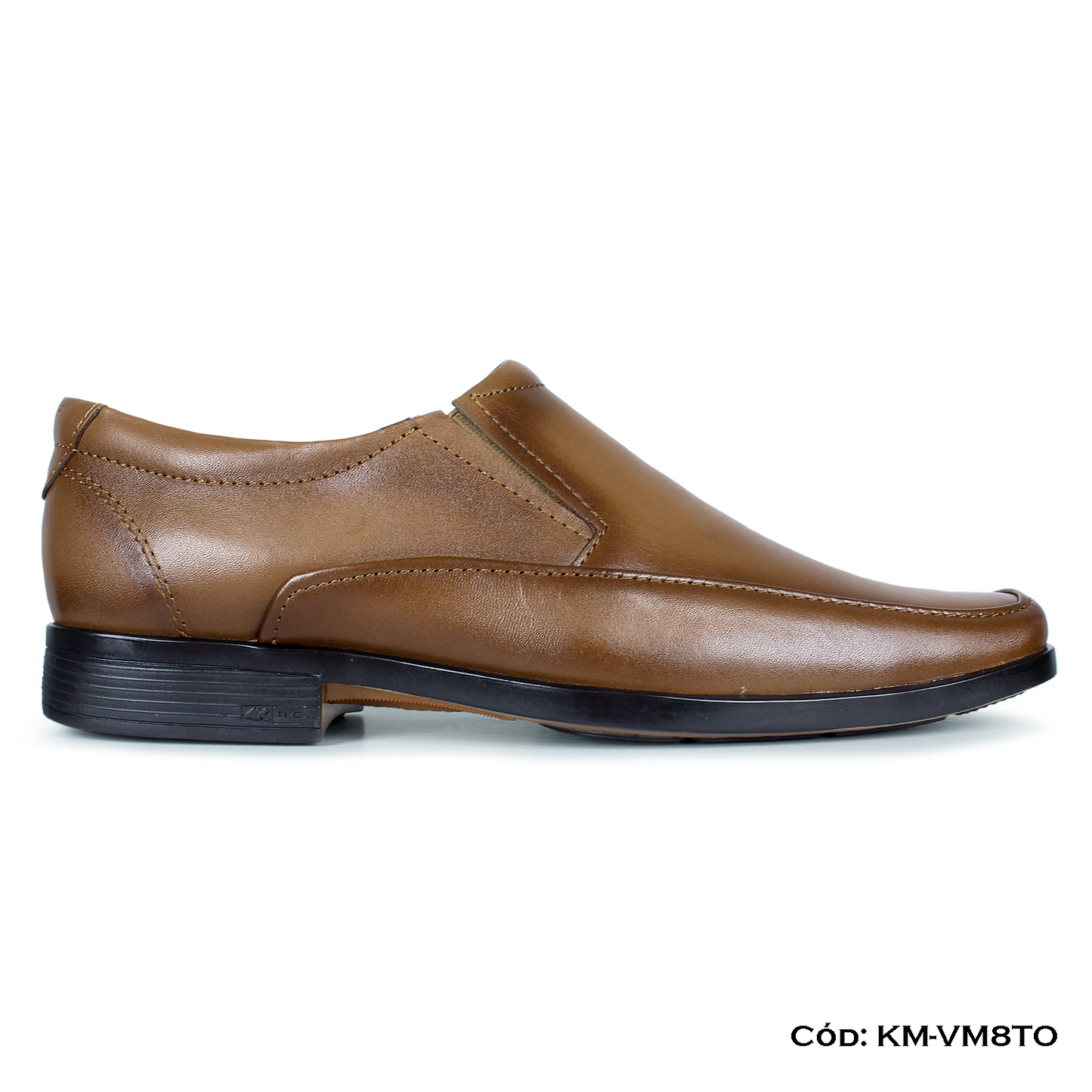 (KM-VM8BTO) Mocasín Cuero Lustrable Toffee Suela Caucho Bicolor — Horma Grande | de patas