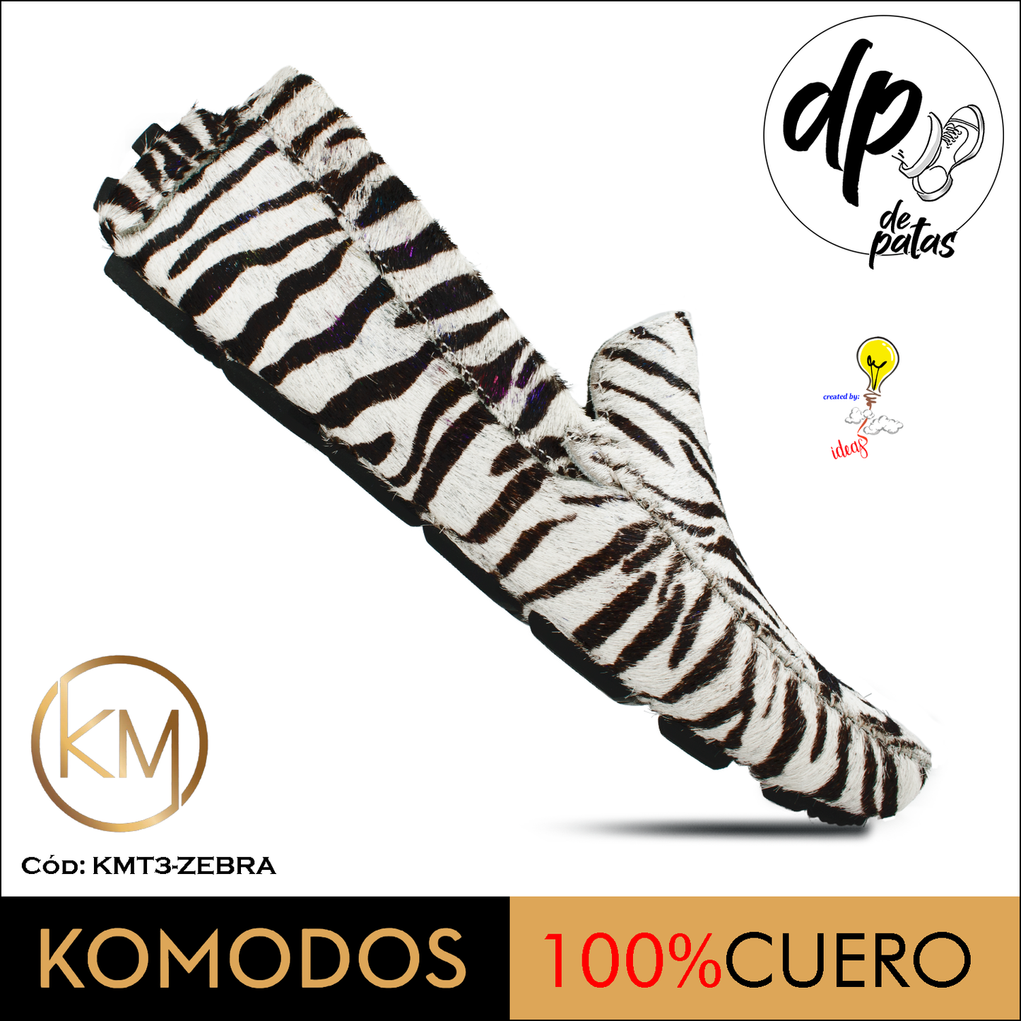 Mocasín driver, full cuero - Toperol (KMT3-ZEBRA) horma exacta
