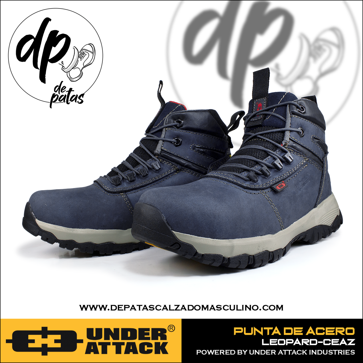 Under Attack botín con punta de acero (LEOPARD-CEAZ) horma exacta