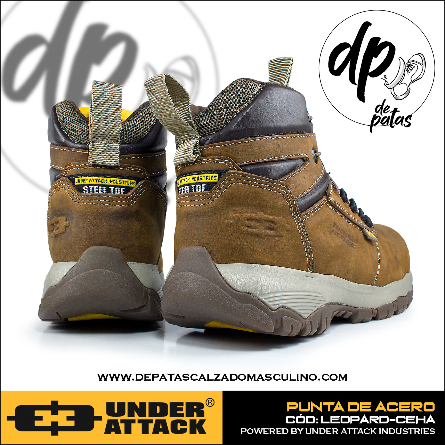 Under Attack botín con punta de acero (LEOPARD-CEHA) horma exacta