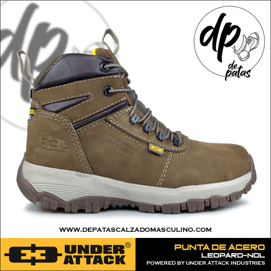 Under Attack botín con punta de acero (LEOPARD-NOL) horma exacta