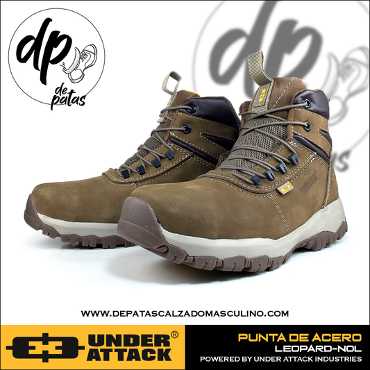 Under Attack botín con punta de acero (LEOPARD-NOL) horma exacta