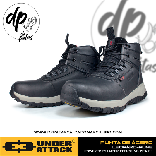 Under Attack botín con punta de acero (LEOPARD-PUNE) horma exacta
