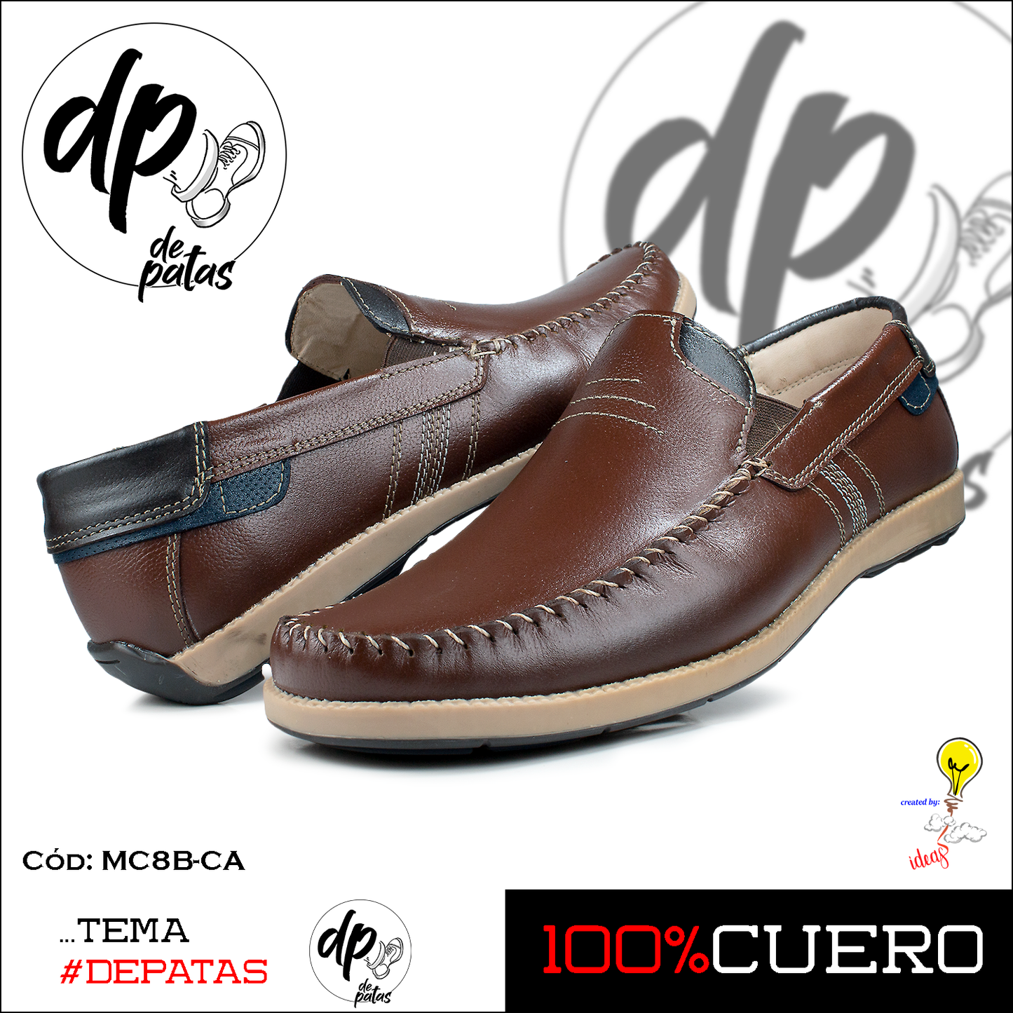 Mocasín casual (MC8B-CA) horma grande