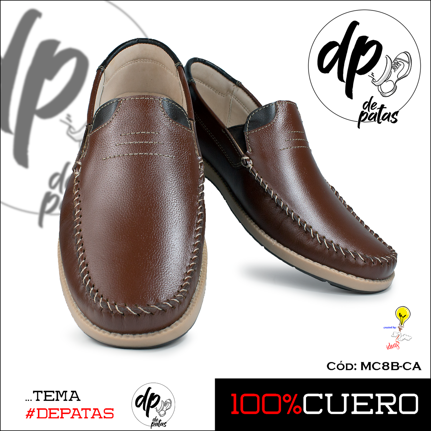 Mocasín casual (MC8B-CA) horma grande