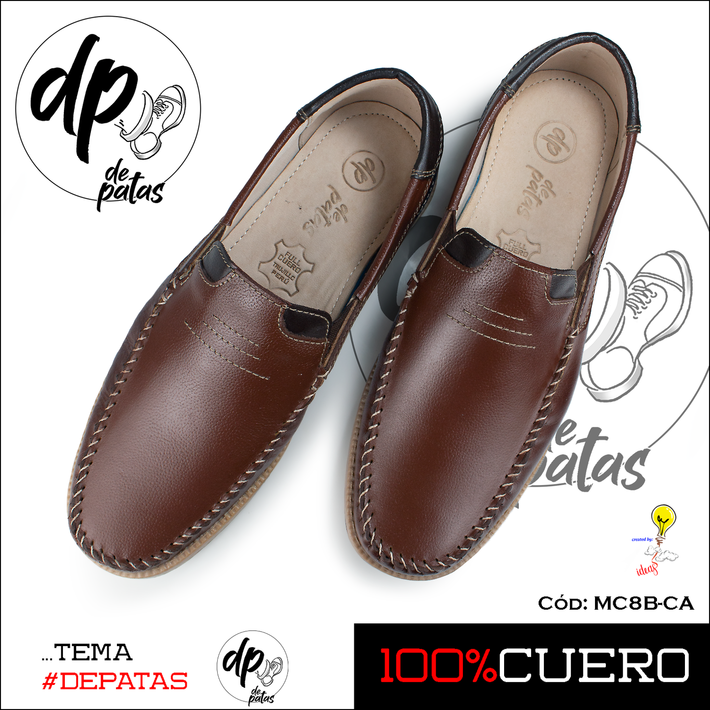 Mocasín casual (MC8B-CA) horma grande