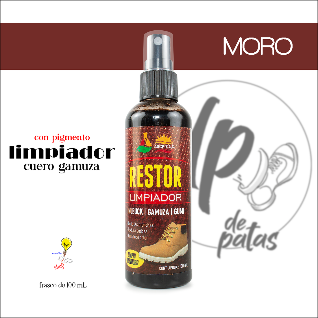 Limpiador de cuero gamuza (RESTOR-MORO) – depatascalzadomasculino