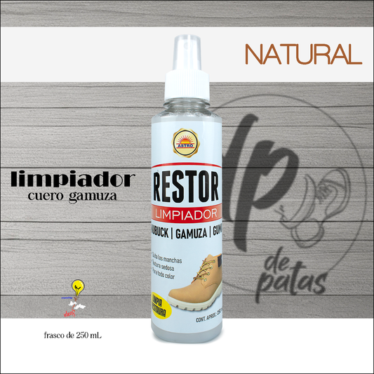 Limpiador de cuero gamuza (RESTOR-NATURAL 250 ML)