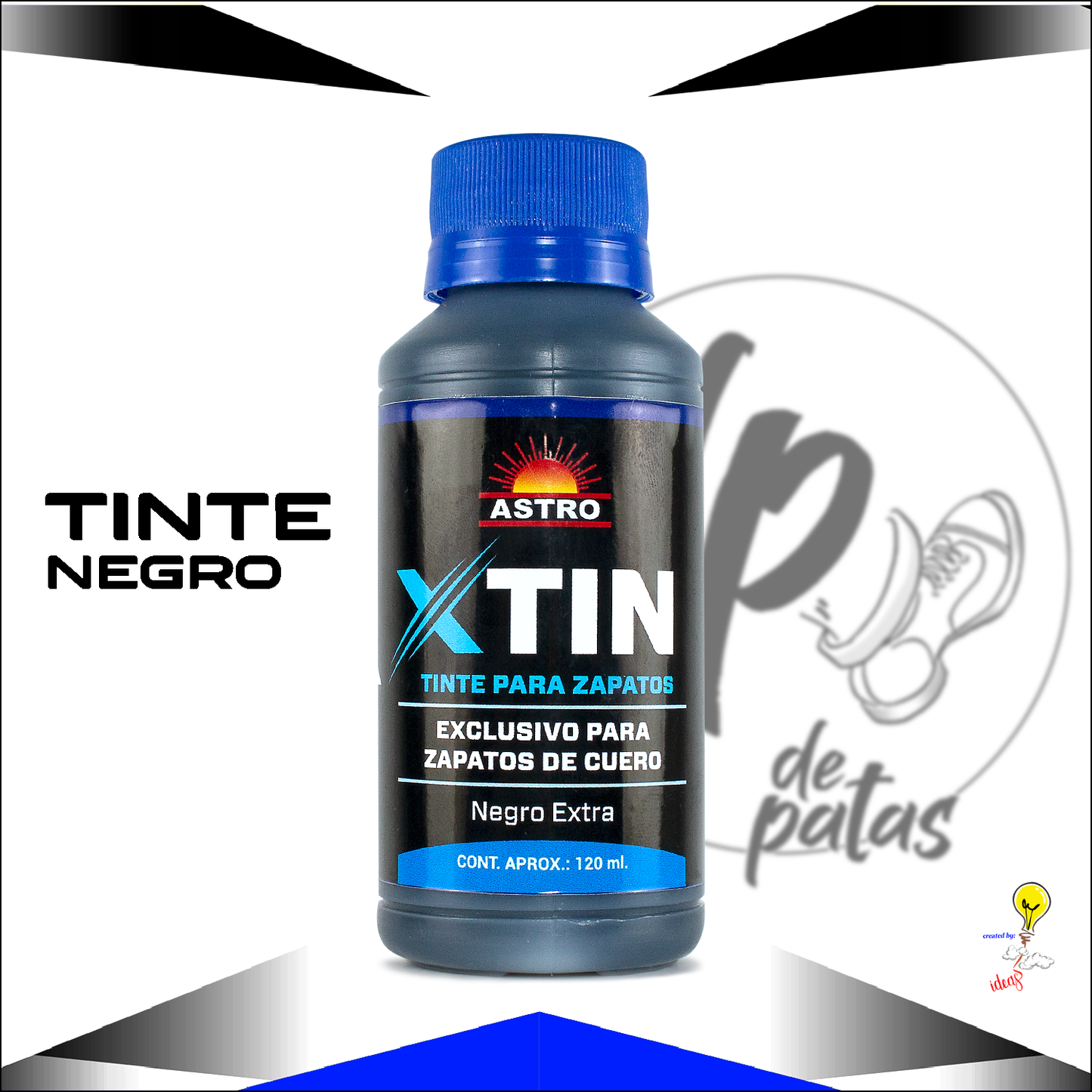 Tinte negro para calzado