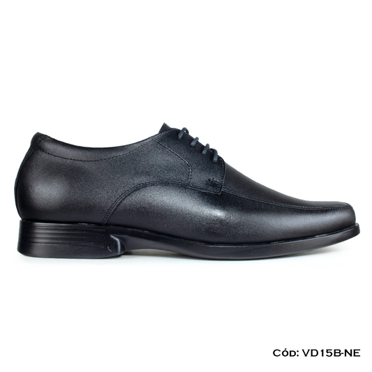 Derby Cuero Natural Negro — Horma Exacta