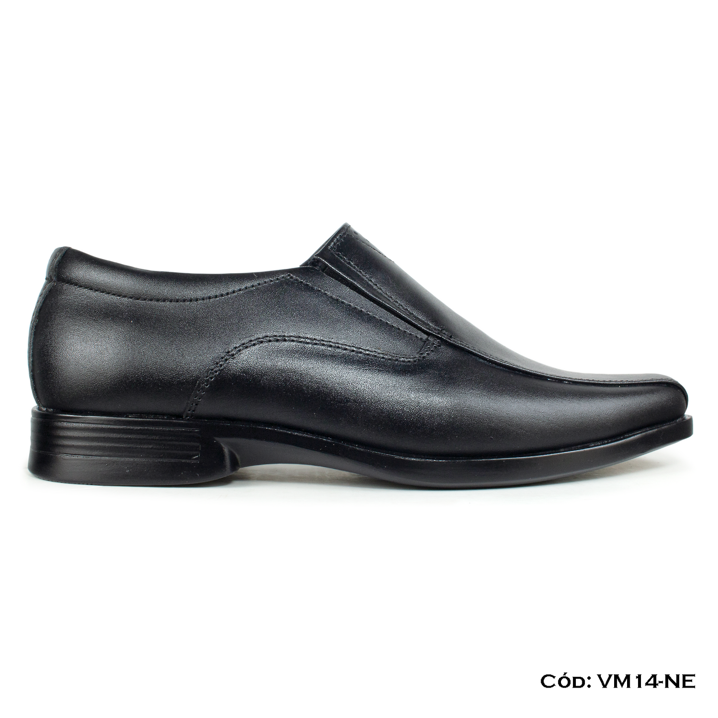Mocasín Cuero Natural Negro — Horma Exacta (VM14-NE)