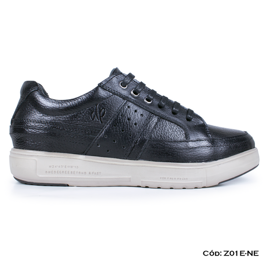 (Z01E-NE) Zapatilla de cuero para hombre, urbano, full badana, suela EVA, horma exacta