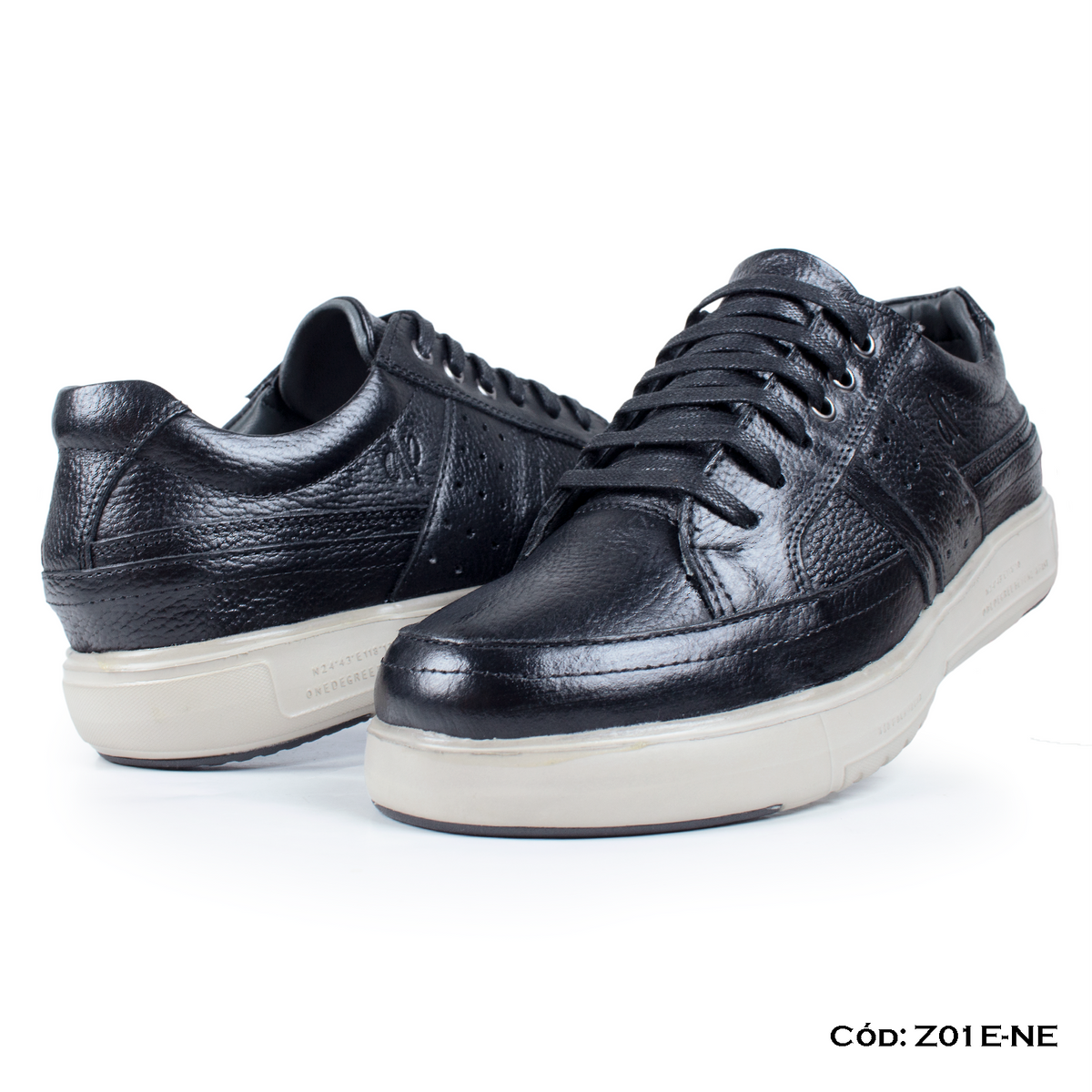 (Z01E-NE) Zapatilla de cuero para hombre, urbano, full badana, suela EVA, horma exacta